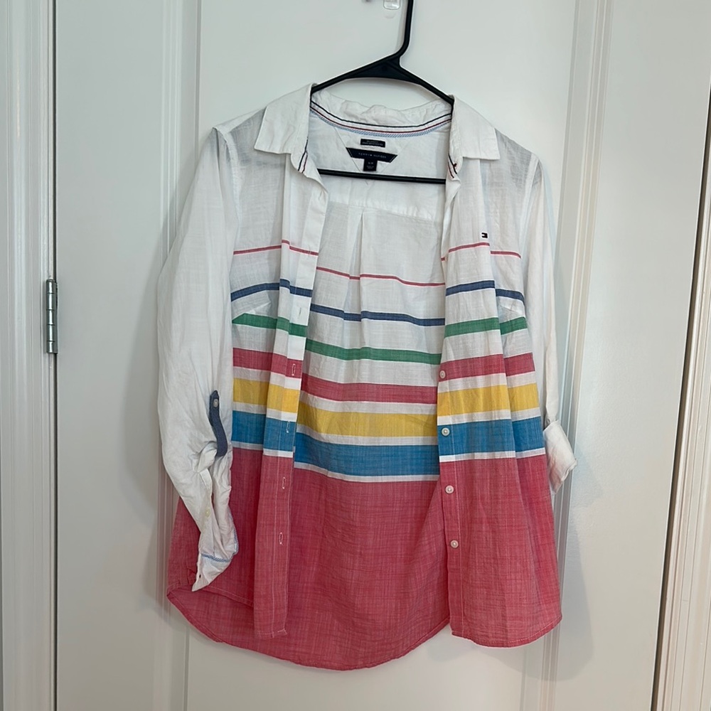 Tommy Hilfiger Multicolor Striped Button Down Shirt